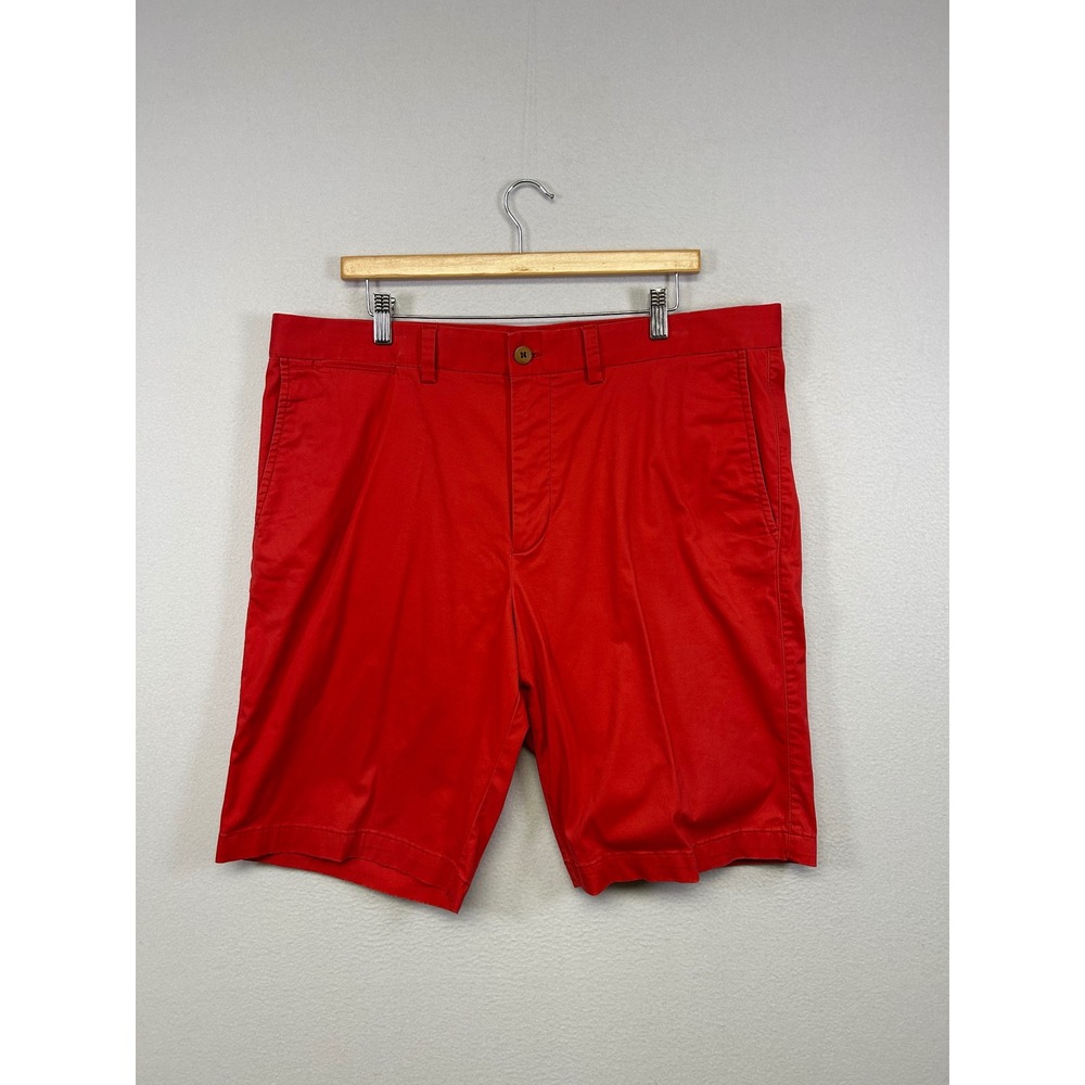 Resortwear Tommy Bahama Mens 38 Red Chino Shorts Cotton Stretch Embroidered Logo